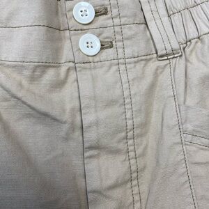 Free People Cream Ankle Pants with Button Detail